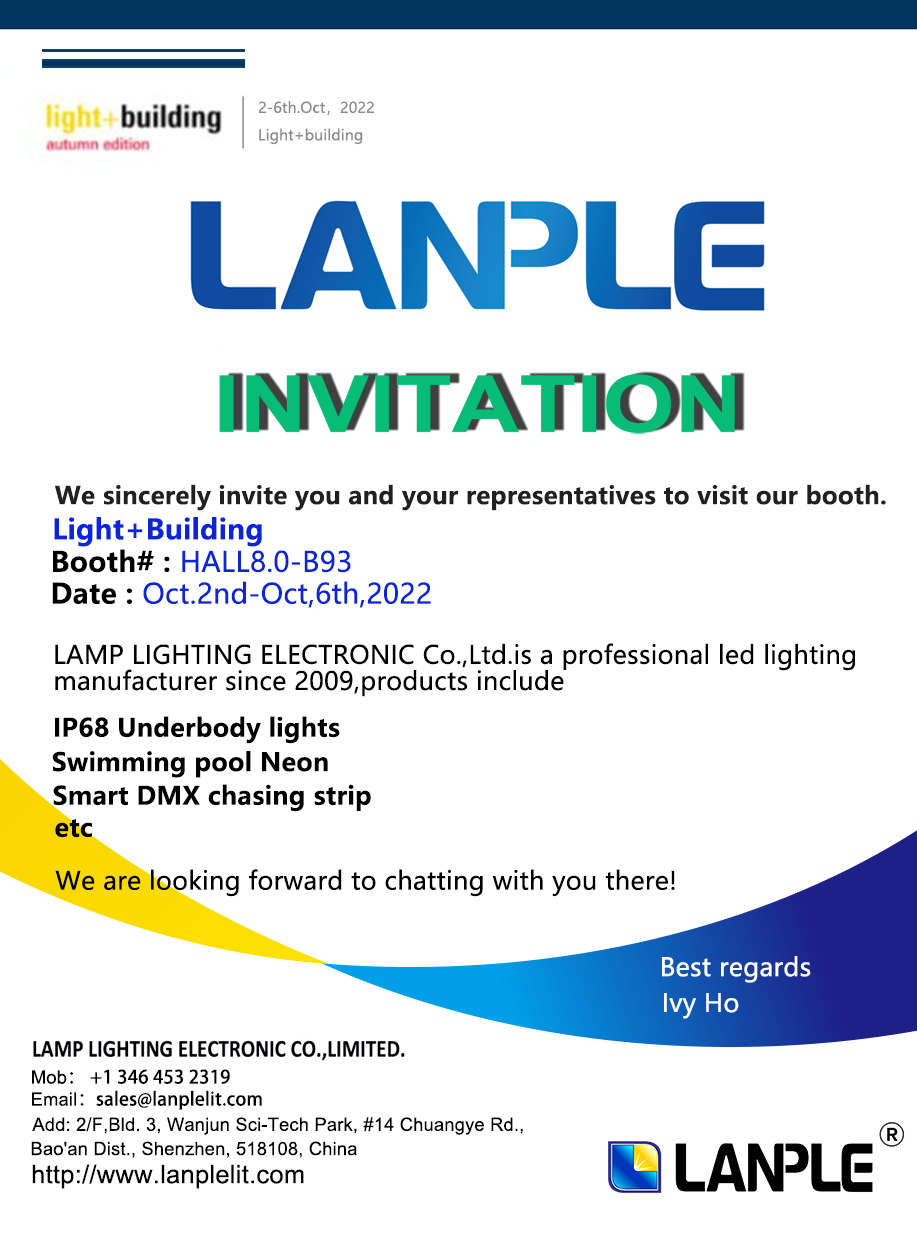  2022 Light+Building fair, we are coming!